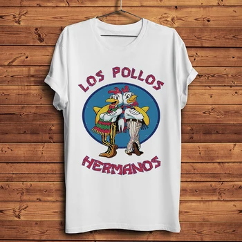 Breaking bad Los Pollos Hermanos amuzant tricou barbati alb casual maneca scurta unisex rocker streetwear tricou