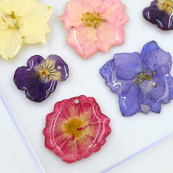 12 Piese Frumoase Apăsat Larkspur Flori Naturale, Flori Uscate pentru a Face Coliere Pandantiv Farmece Meșteșugurilor de Artă