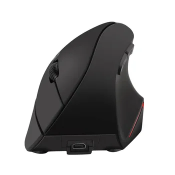Mouse-ul fără fir Vertical Calculator Gamer 6 Butoane cu Receptor USB 3 Trepte 2400 DPI Wireless de Încărcare Verticală Mouse-ul de 2.4 GHz