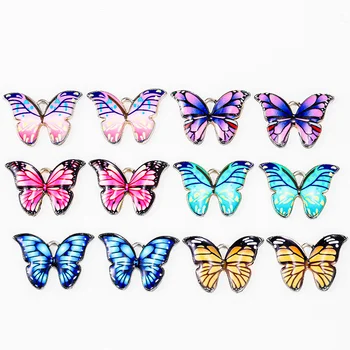 10PC Colorfuldiy Accesorii Bijuterii Fluture Picurare Ulei de Aliaj Pandantiv Brățară Colier Cercei Accesorii de Par Mic Pandantiv