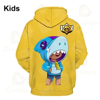 Jocuri Rechin Leon Star, Uzura pentru Copii Kids Hoodie Joc de Fotografiere 3d Tricoul Brawings Băieți Fete Bluze Hanorace Haine Adolescente