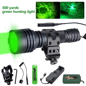 500 de Curte Verde Roșu Alb Vânătoare Lanterna C8 XM-L2 LED-uri Tactice Lanterna Lanterne impermeabil în aer liber Vânătoare Lumina Lămpii