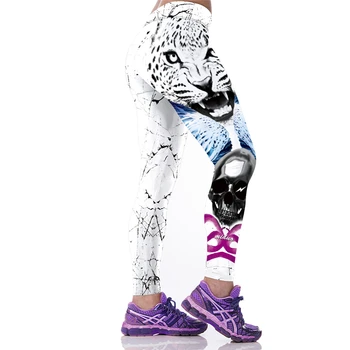 Femei Colanti Sport Leopard de Imprimare 3D Talie Mare Sală de sport Legging iute Uscat Rulează Pantaloni de Antrenament Pantaloni Pentru Yoga Lady Fitness Colanti
