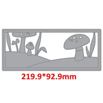 219.9*92.9 mm Ciuperci Gazon Slimline Cadru de Tăiere Moare Ambarcațiunile de Cărți de Hârtie Album DIY Scrapbooking Face Șablon 2020 Fierbinte de Vânzare