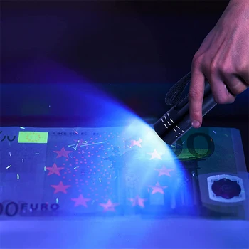 LED-uri Violet Ultraviolet Lanterna Bani Detector Mini Nouă Lampă Masca de Unghii cu Uscare UV Fluorescente Agent de Detectare Camping în aer liber