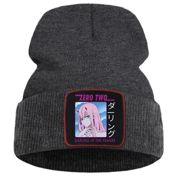 Femei Pălărie Zero Doi Roz Anime Kawaii Mens Capace de Schi pentru Copii Pălărie de Iarnă Pentru Femei Beanie Hip Hop