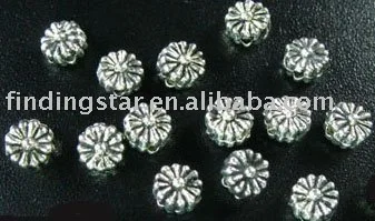 900pcs argint Tibetan Metal mici flori margele spacer 5mm A499