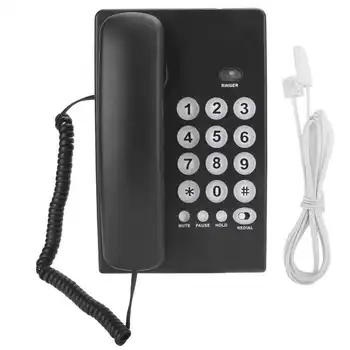 Telefono fijo KX-T504 Portabil Afacere de Familie Birou fix Fix Dezactiva Funcția Telefon ABS Negru mini telefon'