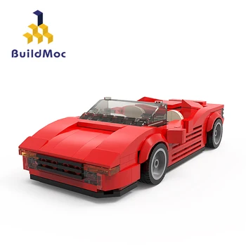 MOC 1980 Legendarul Super Masina de Curse Roșu Blocuri Kit SUV Sport Van Camion de Cărămizi Model Fanii Copii Creierului Jucărie Naștere
