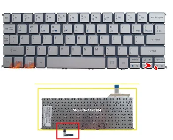 SSEA laptop Nou NE argint Tastatura fara rama Pentru ACER S7-191 S7-192 Tastatură cu iluminare din spate