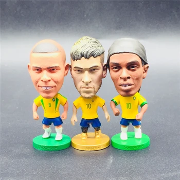 Soccerwe 6.5 cm Brazilia Păpuși de Desene animate Fanii de Fotbal Cadou Galben Kit
