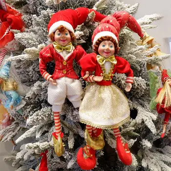 2021 Noi Elf De Crăciun Jucărie De Pluș Decor Acasă Doi Elfi Vacanță Păpuși Jucărie Cadou De Anul Nou Pentru Copii Decorarea Camerei Navidad Natal Xmas