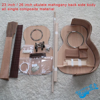 23inch/26inch DIY Ukelele Kit Ukulele Mahon African Partea din Spate a Corpului Toate Singur Set de Instrumente Muzicale Accesorii