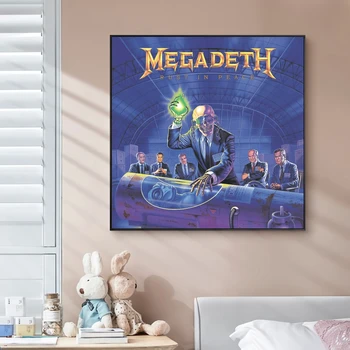 Megadeth Rust In Peace Muzica Coperta Albumului Panza Poster Hip Hop Rapper Muzica Pop Celebritate Pictura Pe Perete Art Decor