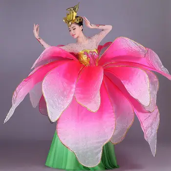 Rochii de bal Flori de Deschidere dans rochie Mare spectacol de dans Modern Petală Scena de Spectacol