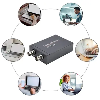 NK-M008 SDI LA HDMI compatibil+SDI Convertor Video 1080P Audio SDI Splitter Cu Audio Stereo De-embedder Adaptor