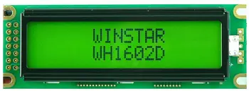 WH1602D WINSTAR 16*2 LCD 5V Modulewhich este construit cu ST7066 controler IC sau equival ecran de fundal verde nou si original