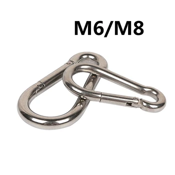 Noul M6 M8 Inox Carabină De Primăvară Link-Ul De Cârlig Unealta Alpinism Catarama Breloc Alpinism Fixați Clema De Blocare