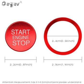 Ochii Styling Auto Start Stop Motor Cu Inel Buton Capac Autocolante Pentru Alfa Romeo Mito 159 147 156 Giulietta Stelvio 166 Accesorii