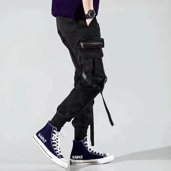 Pantaloni Barbati Sport Joggers Mens Îmbrăcăminte Japoneză Coreeană De Moda Streetwear Hip-Hop, Punk Tactice Harem Pantaloni, Salopete