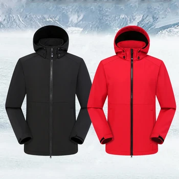 Facecozy Iarna Fleece Soft Shell Jacheta Barbati Impermeabil în aer liber, Protectie UV Drumeții Jachete Femei Windproof Alpinism Costum