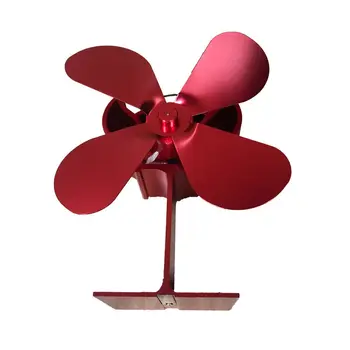 ROȘU Șemineu 4 Lame de Căldură Alimentat Aragaz Fan Log Lemn Arzător Ecofan Liniștit Acasă Șemineu Ventilator Eficient de Distribuție a Căldurii