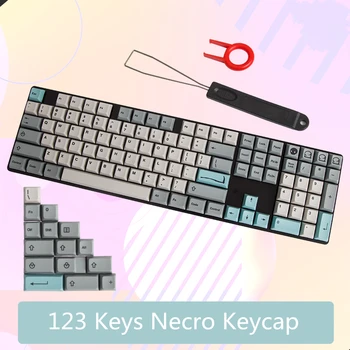 123 Chei/set Necro Taste PBT Sublimare Cheie Capac XDA Profil Keycap Cu 1.75 U 2U Shift Pentru Personalizat Tastatură Mecanică