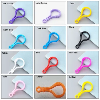 20buc Colorate Snap din Plastic Extensibil Cârlige de Bijuterii DIY Face Constatări pentru Breloc Jucarii Accesorii Genti