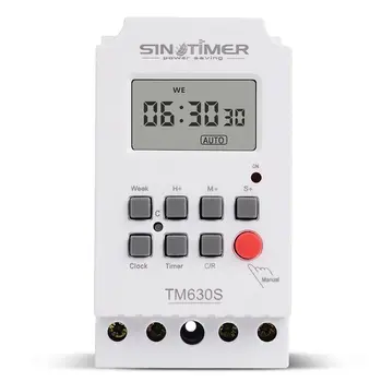 SINOTIMER TM630S Sarcină Grea de 7 Zile de Iluminat Electronice Digitale Weekly Timer Cu Interval de 2 secunde Și Directe Putere de Ieșire