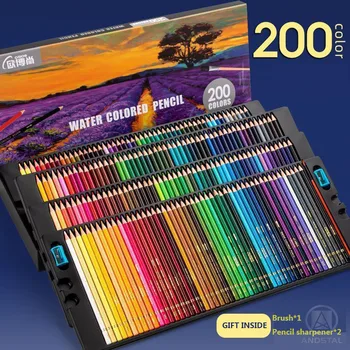 200 Andstal Profesionale Ulei Culori Creioane de Culoare de Apă Creion din Lemn Creioane Colorate pentru Scoala Trage Schiță de Artă