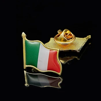 Italia Val 3D Flag Brosa Aur Pin Badge Sac Steaguri italiene Haine/Sac broșă Broșă