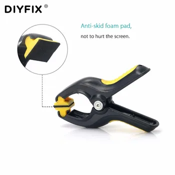 DIYFIX 1 BUC Universal din Plastic Clemă de Fixare cu Pad Moale pentru Telefonul Mobil, Tableta, Lipit de Ecran Clemă de Fixare DIY Instrumente de Reparare
