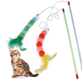Fairy Stick Hairball Amuzant Pisica Stick Cat Pene Clopot Pisica Amuzant Jucărie Animal De Casă Supplies Cat De Formare Interactive Jucărie Dropshipping