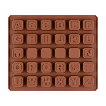 Silicon 26 De Alfabete/Scrisori De Matrite De Ciocolata Cu Jeleu De Gheață Forme De Tort Mucegai Bakeware D533