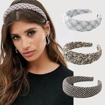 Carouri Lână Burete Simplu Hairband pentru Femei pentru Toamna Si Iarna Vintage Căptușit Bentita Bezel Fete Cerc Păr Accesorii de Par