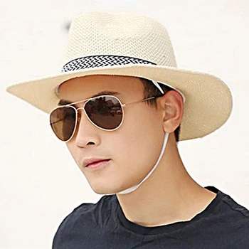 1buc Moda Pliabil Vara Unisex Palarie de Soare Casual de Vacanta Panama Pălărie de Paie Femei Margine Largă Plajă Bărbați Pălării