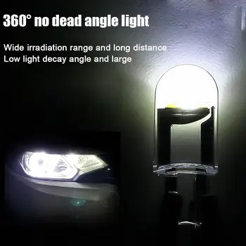 Geam Complet Transparent, Lumina LED-uri Auto T10 Lățime COB Lampă Auto Bec Refit Accesorii de Licență LED Lampă