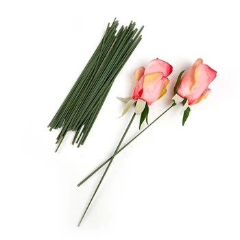 50PCS Flori Artificiale Polul Sârmă de Fier Trandafiri de Mătase Frunze Pentru Nunta Decor Acasă DIY Coroană de flori Cadouri Scrapbooking Ambarcațiuni Fals Plante
