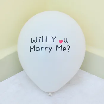 12 țoli Tipărite Balon Latex Va Te casatoresti cu Mine Decor Balon Atmosferă de Heliu Balon Plutind Ziua Îndrăgostiților Propunere Glo