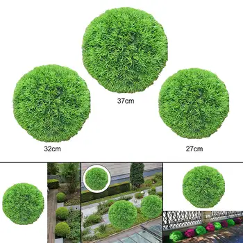 Topiară artificiale Minge de Plastic Decorativ Faux Arbuști, Plante Verzi de Iarbă Mingea pentru Balcon în aer liber, piscină Interioară Curte de Decor Acasă