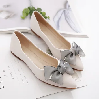 Bowknot pantofi plat 2021 Femei pantofi de primăvară nouă leneș pantofi toc mic single pantofi cu talpă moale casual confortabil mazăre pantofi femei