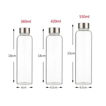 Sticlă de Apă 360ml/420/550ml Sport Sticla cu Capac din Oțel Inoxidabil și Pungă de Protecție BPA Gratuit de Călătorie Sticla de Bautura