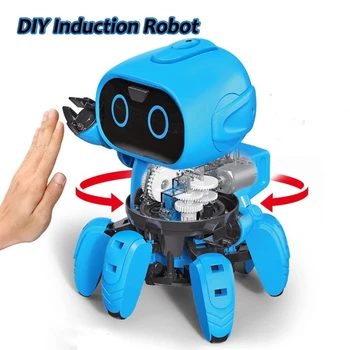 Inteligent Inducție Robot DIY Asamblate Electric Urmați Infrarosu RC Robot Senzor Gest de Evitare a obstacolelor Copii Blocuri de Cadouri