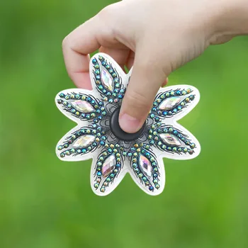 DIY Degetului Gyro Stras Diamond Mână Spinner Frământa de Relief de Stres Jucărie 5D DIY Diamant Pictura Cadou Creativ Degetului Gyro