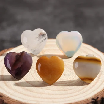 Naturale de Cuarț în Formă de Inimă de Cristal Reiki Minerale Chakra Piatră de Vindecare Bijuterii Handmade Pietre pretioase Pandantiv Cadou DIY Home Decor