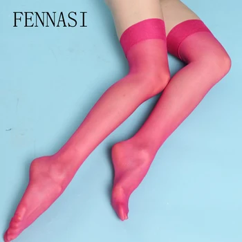 FENNASI Sexy Femei Ciorapi Alb Transparent Ciorapi Coapsă Mare de sex Feminin Erotic Ciorapi 15D Femeie Ciorapi Anti-alunecare