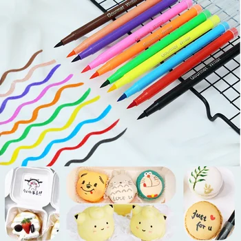 Colorate DIY Comestibile Pigment Pen Coace Accesorii Alimentare Sertar Creioane colorate Markeri Biscuit Tort Cookie Pictura Decorarea Instrument