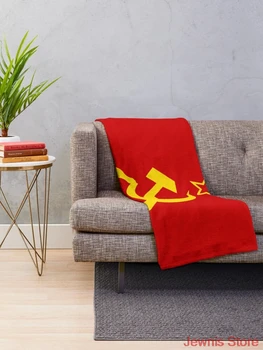 URSS Secera și Ciocanul CCCP retro rusă Steagul Sovietic Arunca Pătură Fleeceon Pat/pat de copil/Canapea Copil Adult Fete Baieti Copii Cadou