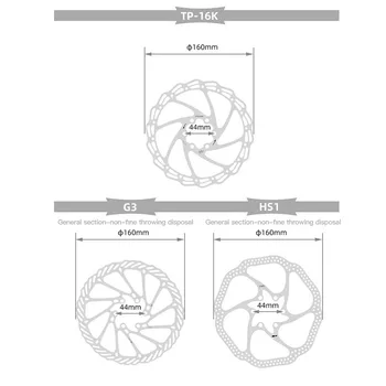 Bicicleta de munte Discuri de Frână de Bicicletă Tampoane rostogolească 160/180/203mm Șase-unghii cu Disc Cartus G3/HS1 Cu Suruburi Discurile de Frână Piese de Bicicletă