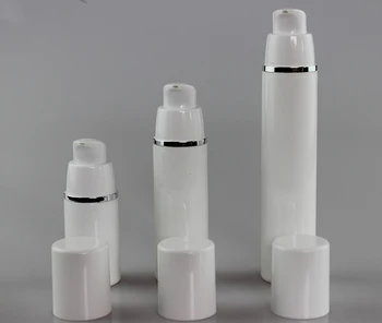 100buc 30ml alb de plastic, flacoane airless cu pompa , platic 30 ml pompă de vid lotiune de sticla cu capac de culoare albă utilizate pentru ser